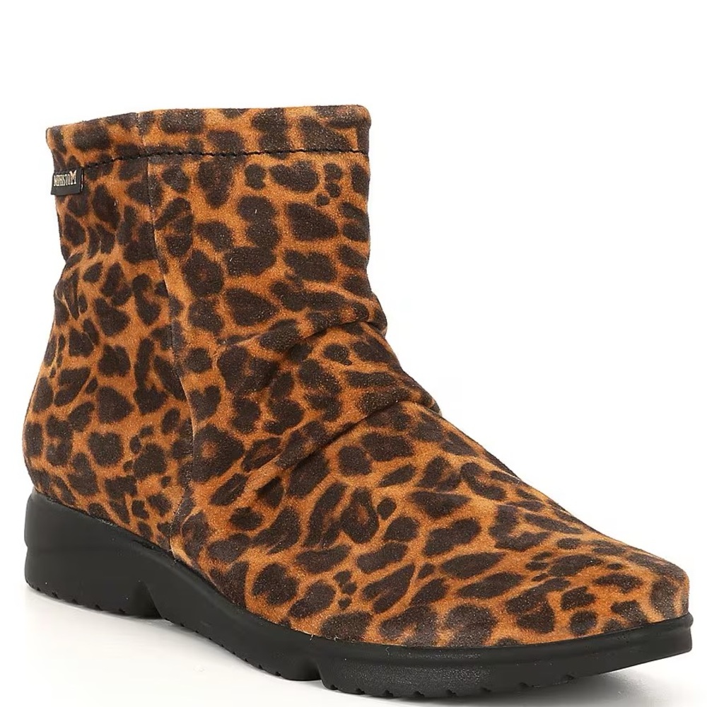 Mephisto Rezia Leather Slouch Bootie Brown Leopard NWT $319 Size 8.5